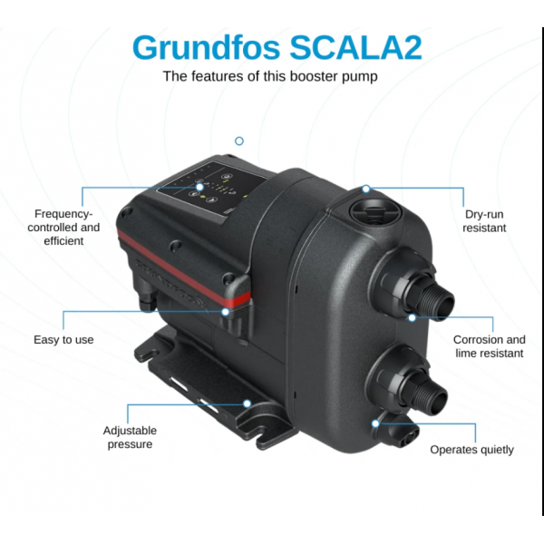Supply of Grundfos Pressure Pump ( SCALA:2 (3-45 )) with 2 hose pipes